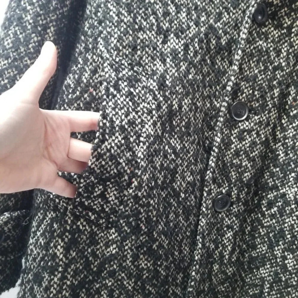 Zara Boucle Textured Quilt Lined Coat M - Picture 8 of 16